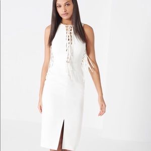 Off white side tie dress by Lavish Alice NWT